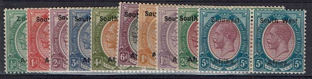 Image of South West Africa/Namibia SG 16/25 LMM British Commonwealth Stamp